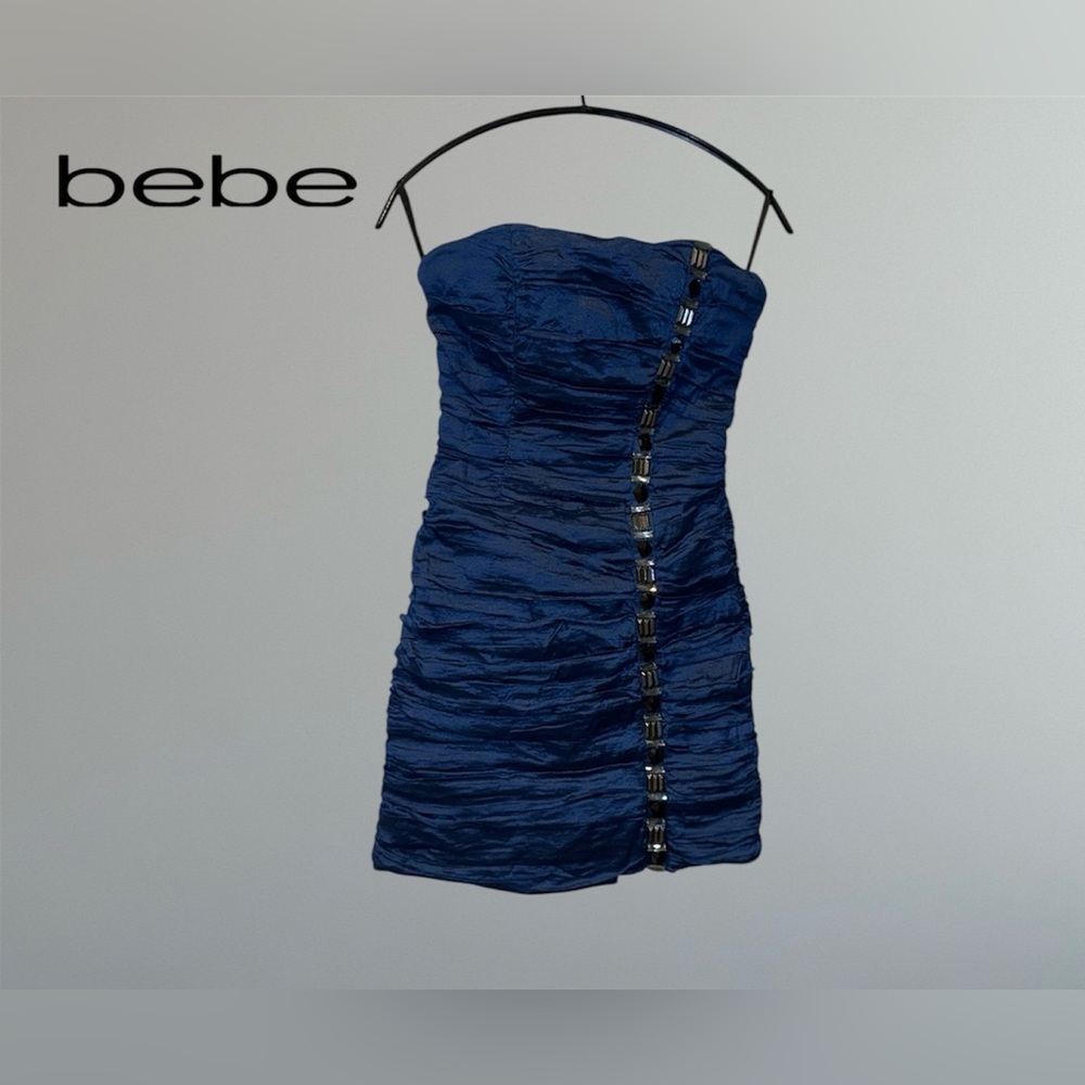 🛍️SALE🛍️ bebe Strapless Beaded Embellished Mini Dress - Picture 3 of 8